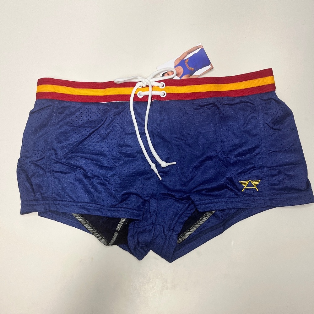 LASC Navy Blue Varsity Mesh Swim Trunk